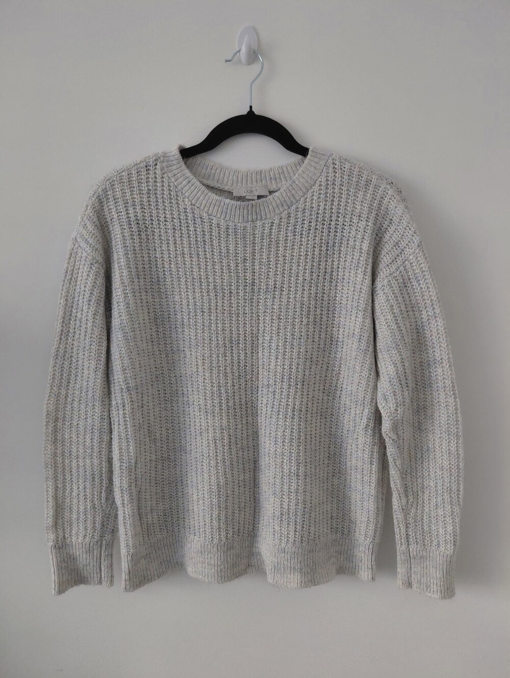 Cozy Light Gray Knit Women's Sweater